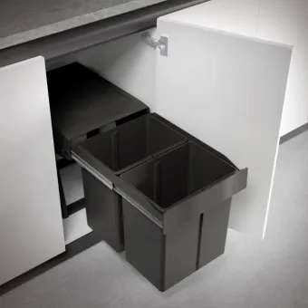 Pull-out waste binv490, 2x21L, black