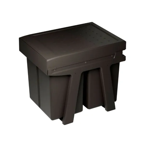 Ištraukiama šiukšliadėžė 490, 2x21L, juoda
