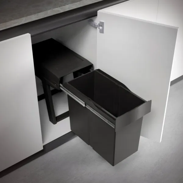 Pull-out waste bin 424, 1x30L, black