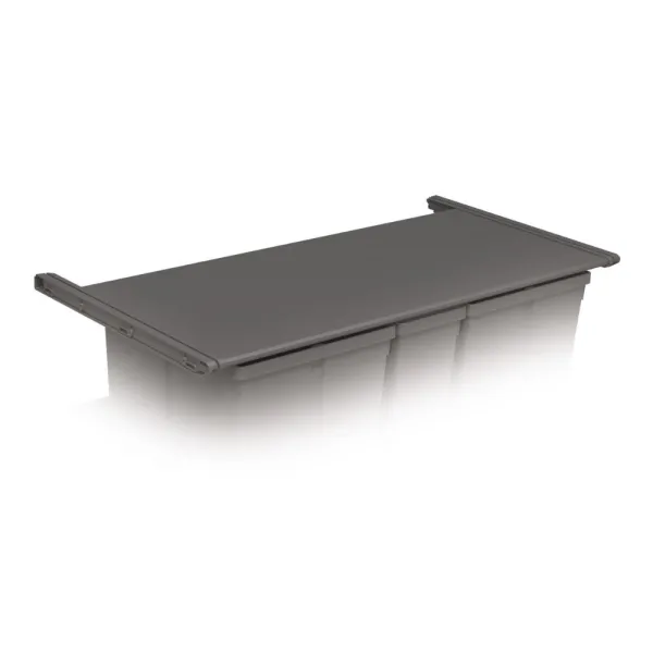 Lid-shelf for waste bin, pull out, MW900mm, 864x444x30mm, plastic, anthracite