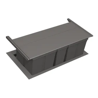 Lid-shelf for waste bin, pull out, MW900mm, 864x444x30mm, plastic, anthracite