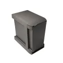 Waste bin with automatic pull-out, 260x452x442mm, 2x14L, amthracite