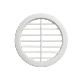 Grotelės ventiliacinės apvalios Ø47mm, baltos