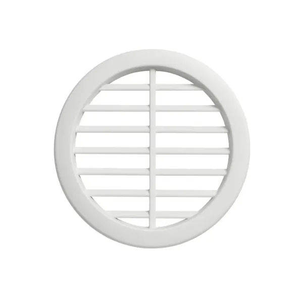 Grotelės ventiliacinės apvalios Ø47mm, baltos