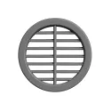 Ventilation grill round Ø47mm gray