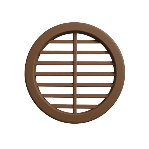 Ventilation grill round Ø47mm brown