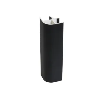 Cokolio kampas 90° H150mm, juoda