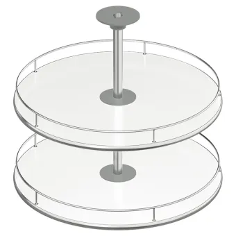 Full circle carousel fitting, Häfele, for corner cabinets, with shelves