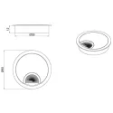 Lizdas laidams D60x13mm su šepetėliu, aliuminis