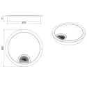 Cable grommet D80x13mm, with brush, stainless steel