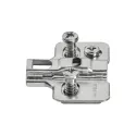 Mounting plate Metalla 310, Clip, H2mm, with eccentric, with Euro screws, nickel