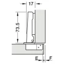 Hinge Metalla 310 Clip 110° full-overlay, soft-close, 45/9,5, nickel