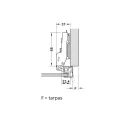 Hinge Metalla 310 Clip 110° for aluminium frame, half-overlay, 28/6.9, nickel
