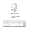 Hinge Metalla 310 Clip 110° half-overlay, push-to-open, 48/6, nickel