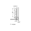 Metalla 310 Clip 110° for aluminium frame, full-overlay, soft-close, 28/6.9, nickel