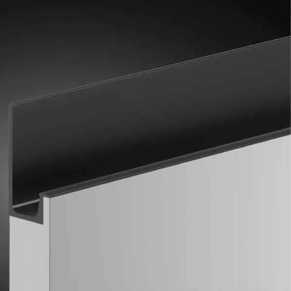 Aluminium handle profile 2500x19.8x40mm, black matte