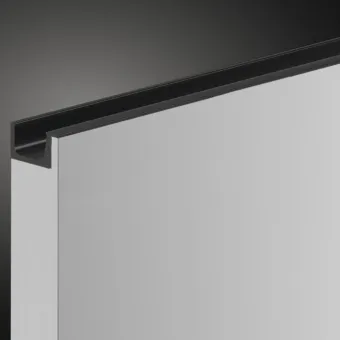 Aluminium handle profile 2500x19.8x11mm, stainless steel