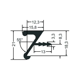Aluminum handle profile L3500mm