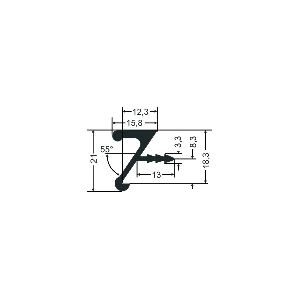 Aluminum handle profile L3500mm
