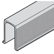 Profilis apatinis įfrezuojamas Slido D-Line L1500mm