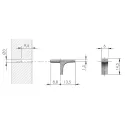 Shelf support K-LINE , for drill hole Ø5mm, nickel plated