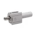 Cabinet connector Ø5mm for wooden shelves with spring system KINTAI, for plug fitting into shelf Ø8/15mm, light grey