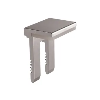 Upper part for shelf support KUBIC, with rubber, for glass 4-8mm, nickel