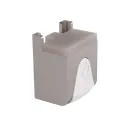 Main body for shelf support KUBIC, screw-in, with rubber, nickel/white