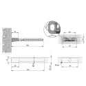 Concealed shelving system TRIADE PRO MINI, for shelf from 25mm