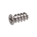 Euro screw, for Ø5mm drill holes, 6x12,7mm, countersunk head, nickel
