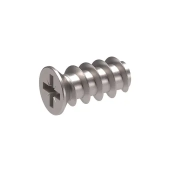 Euro screw, for Ø5mm drill holes, 6x12,7mm, countersunk head, nickel