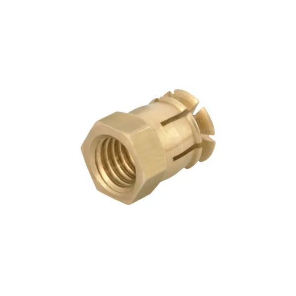 Spreading sleeve, with M6 internal thread, 8x12mm, brass