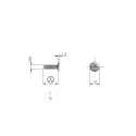 Threaded screw M4x15mm for connecting tube, flat head, nickel