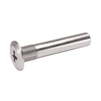 Connecting tube Ø5x27mm, M4 internal thread, flat head, nickel