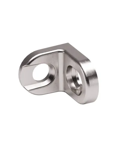 Connecting bracket, 20x17mm, screw-on with euro screws, nickel