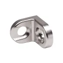 Connecting bracket, 20x17mm, screw-on with euro screws, nickel
