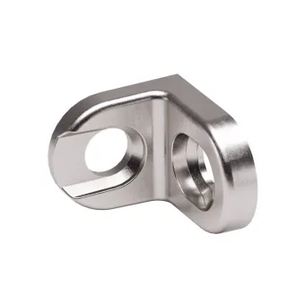 Connecting bracket, 20x17mm, screw-on with euro screws, nickel