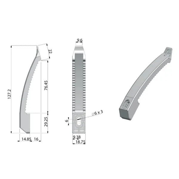 Cable Clip Axessline, for 8 cables, including screw, grey