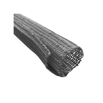 Cable Cover Ø 25 mm, plaited self closing cable sock 25 m roll, grey