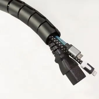 Cable Tube Ø 25 including cable guide, 20 m roll, black