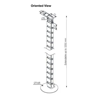 Kanalas laidams Cable Pipe, L1252, balta