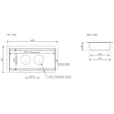Mounting tray for 2 Powerdots, black
