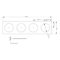 Frame for 4 Powerdot, white