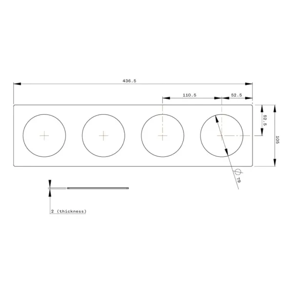 Frame for 4 Powerdot, white