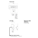 Desk, 2 socket type F, 1 USB-C & 1 USB-A charger, black