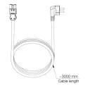 Connection Cord Axessline, CEE 7/7 to 3PC, 3.0 m, black