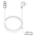 Connection Cord Axessline, CEE 7/7 to 3PC, 5.0 m, black