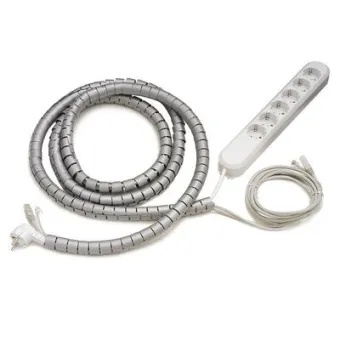 Rinkinys Cable Collect, L3000 – ilgintuvas 6xF+2xkabeliai CAT6+kanalas laidams Tube, pilka