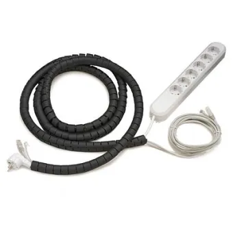 Rinkinys Cable Collect, L3000 – ilgintuvas 6xF+2xkabeliai+kanalas laidams Tube CAT6, juoda