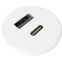 Kroviklis įfrez. Axessline, Micro USB-C+USB-A 12W, balta